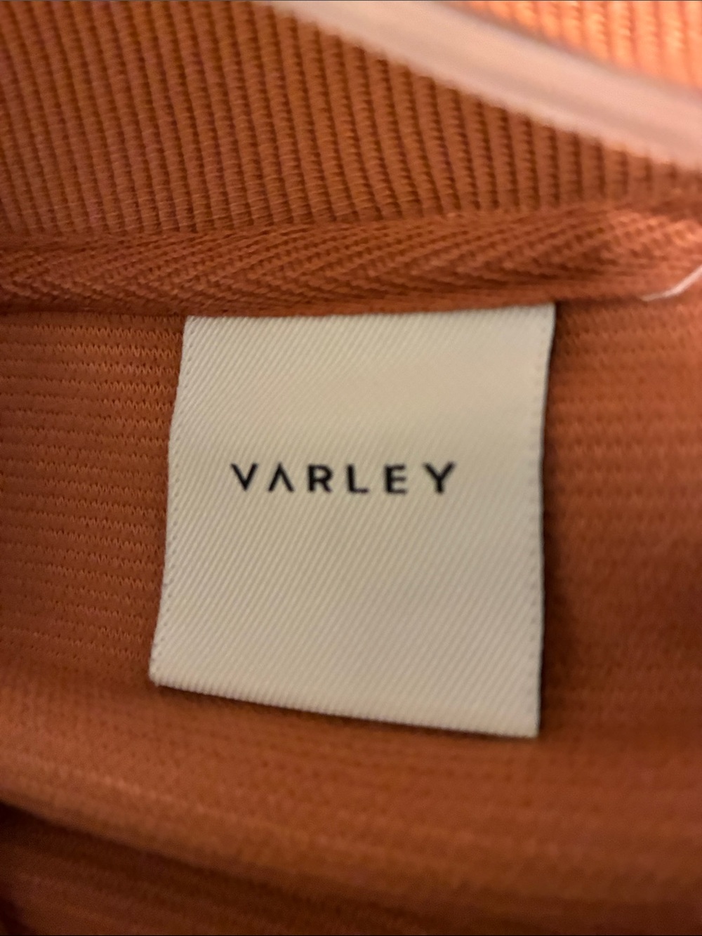 Varley Rust Zip-Front Ribbed Bomber Pullover - Picture 3 of 3